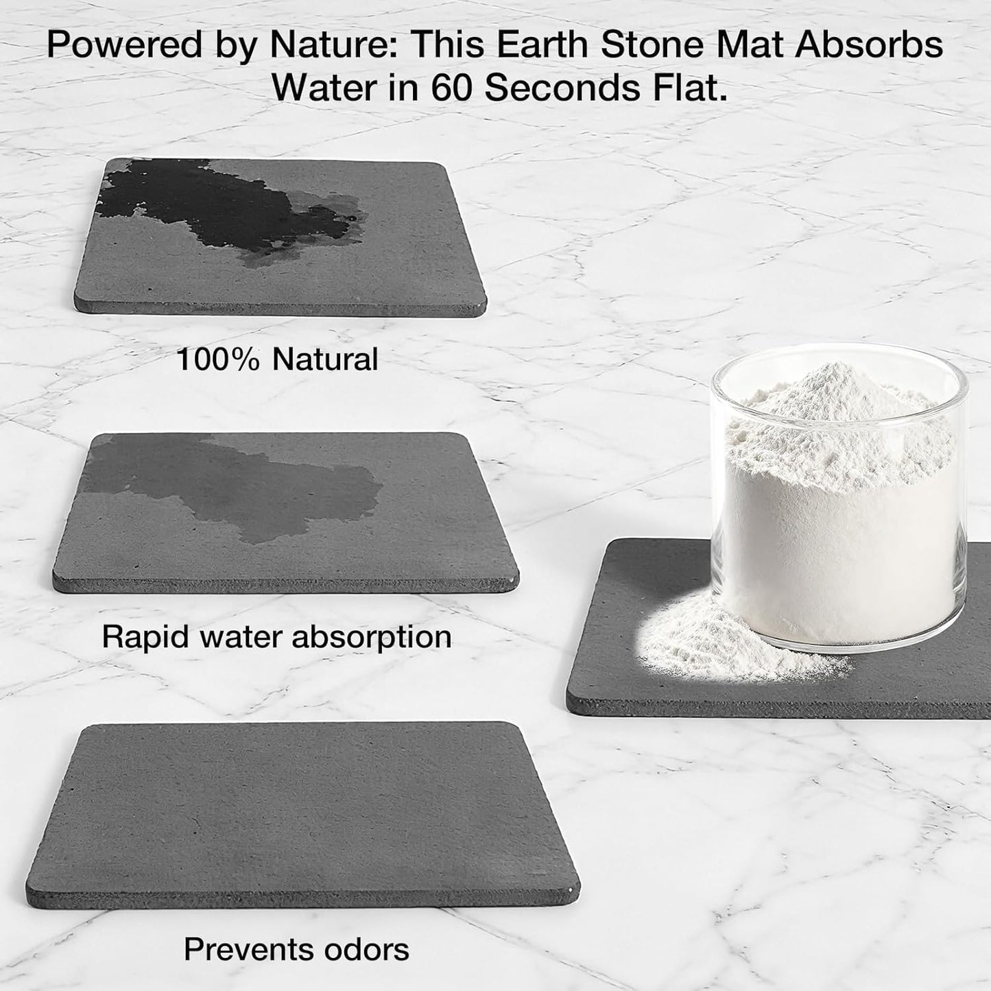 Kitchen Sink Caddy, Sink Sponge Holder with Instant Dry Stone Tray, Stainless Steel Holder for Sponges, Scrubbers & Soap - 9.1" X 5.91" X 5.1" Home Decor Storage Organizer