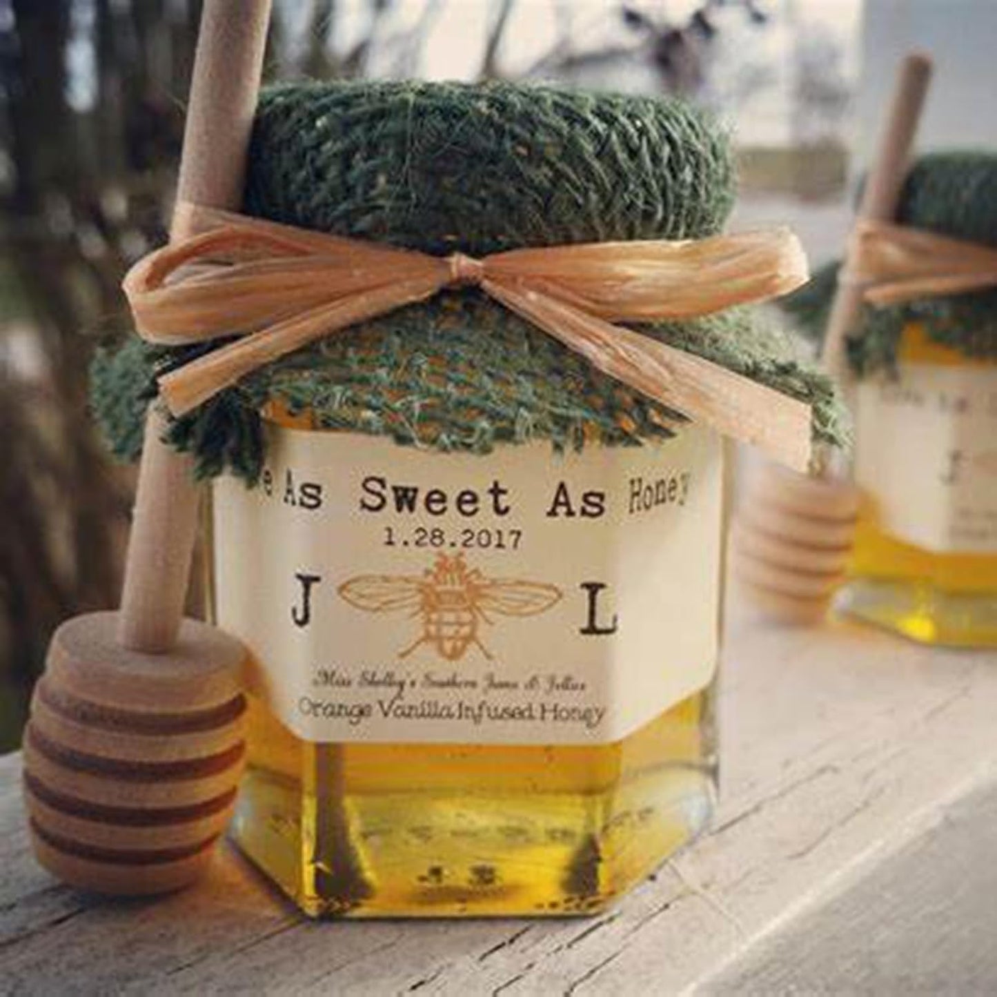 Wooden Honey Dipper Stick Collecting Dispensing Drizzling Jam Portable Wedding Party (15cm, 20)