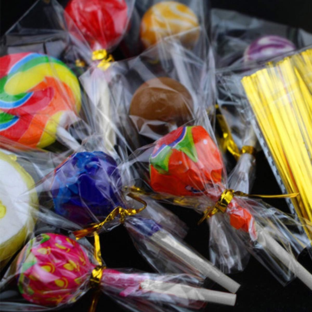 20-Cavity Silicone Cake Pop Mold Set With Lollipop Sticks, Treat Bags, Twist Ties - For Cake Pops, Lollipops, Hard Candy, and Chocolate