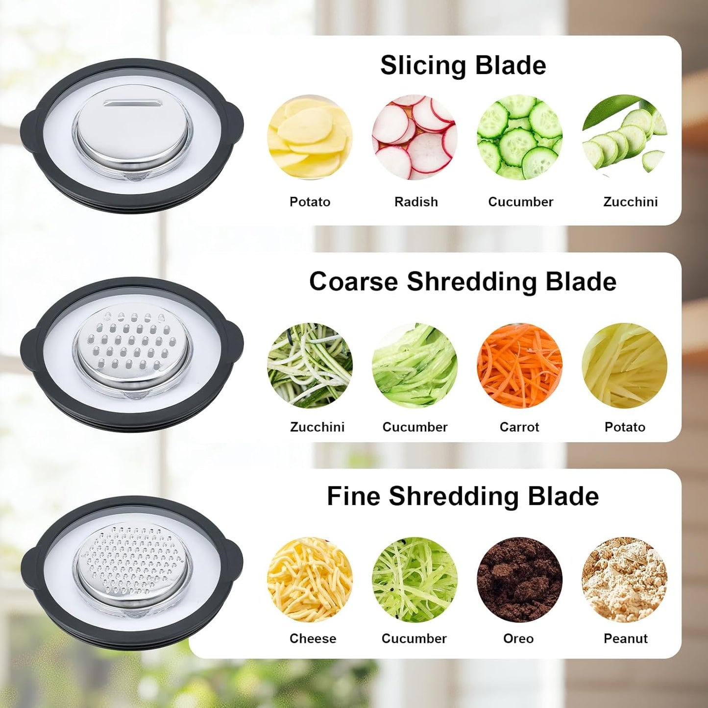 Kitchen Strainers and Colanders with Handle, Stainless Steel Grater with Container, Vegetable Shredder with 3 Blades, Versatile Side Drainer Bowl for Washing Rice, Beans and Fruits