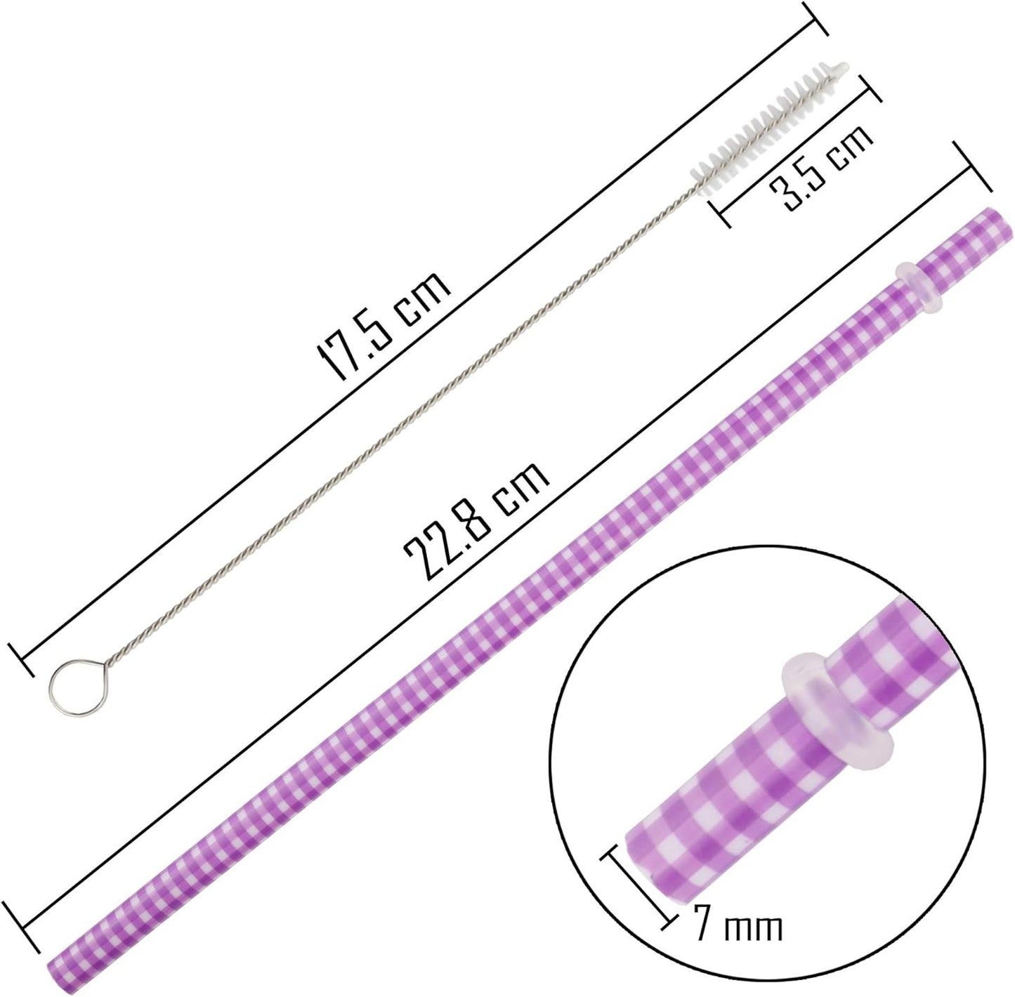 JANYUN 30 Pieces Reusable Plastic Straws BPA-Free 9" Colorful Printing Hard Platic Stripe Drinking Straw for Mason Jar Tumbler Family or Party Use Cleaning Brush Included(Random Pattern) (Straight)