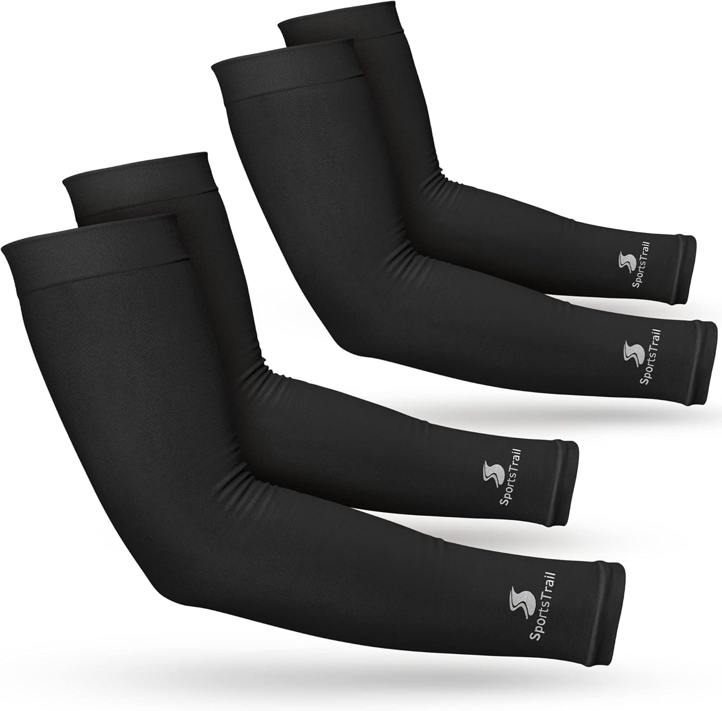 SportsTrail Cooling Arm Sleeves for Men & Women – Breathable, UV Sun Protection, Sports Arm Sleeves for Women, Men & Youth