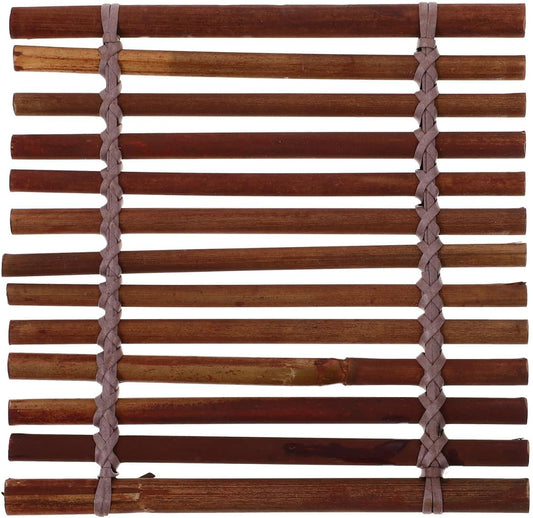 BESTOYARD 5.11-Inch Japanese Sashimi Bamboo Sheet- Decorative Platter Sushi Making Rolling Mats for Seafood Presentation Table Decor