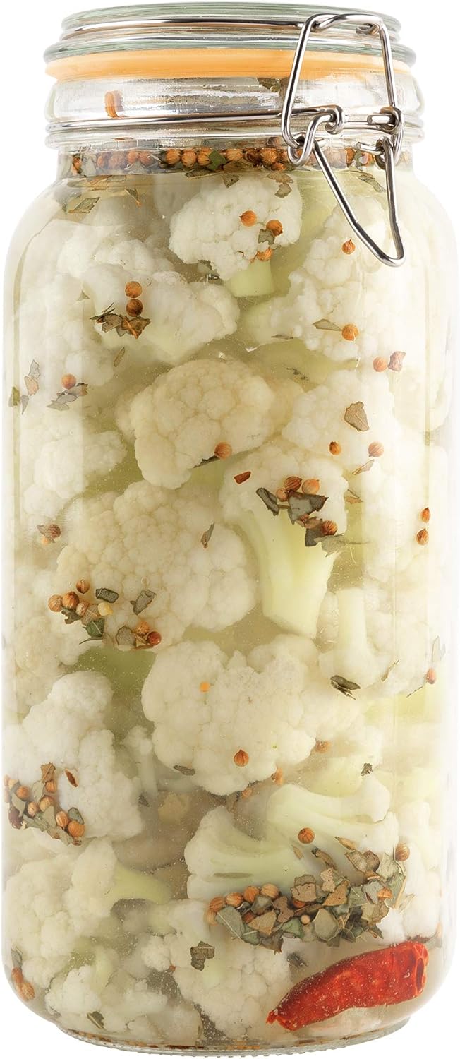 Galashield Classic Glass Jars with Airtight Lids - 67 oz Food Storage Jars - Leak Proof, Shock Resistant, Dishwasher Safe