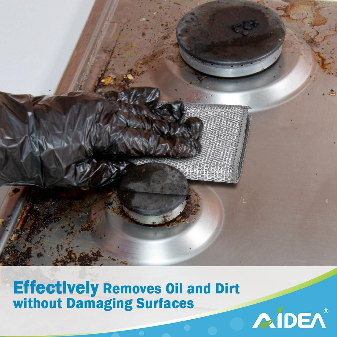 AIDEA Non Scratch Wire Dishcloth 24PK, Wire Dishwashing Rag for Wet and Dry, Washable Dish Rags No Odor, Cleaning Pads Steel Scrubber for Cookware, Sinks, Dishes, Stove Tops, 7"×8"