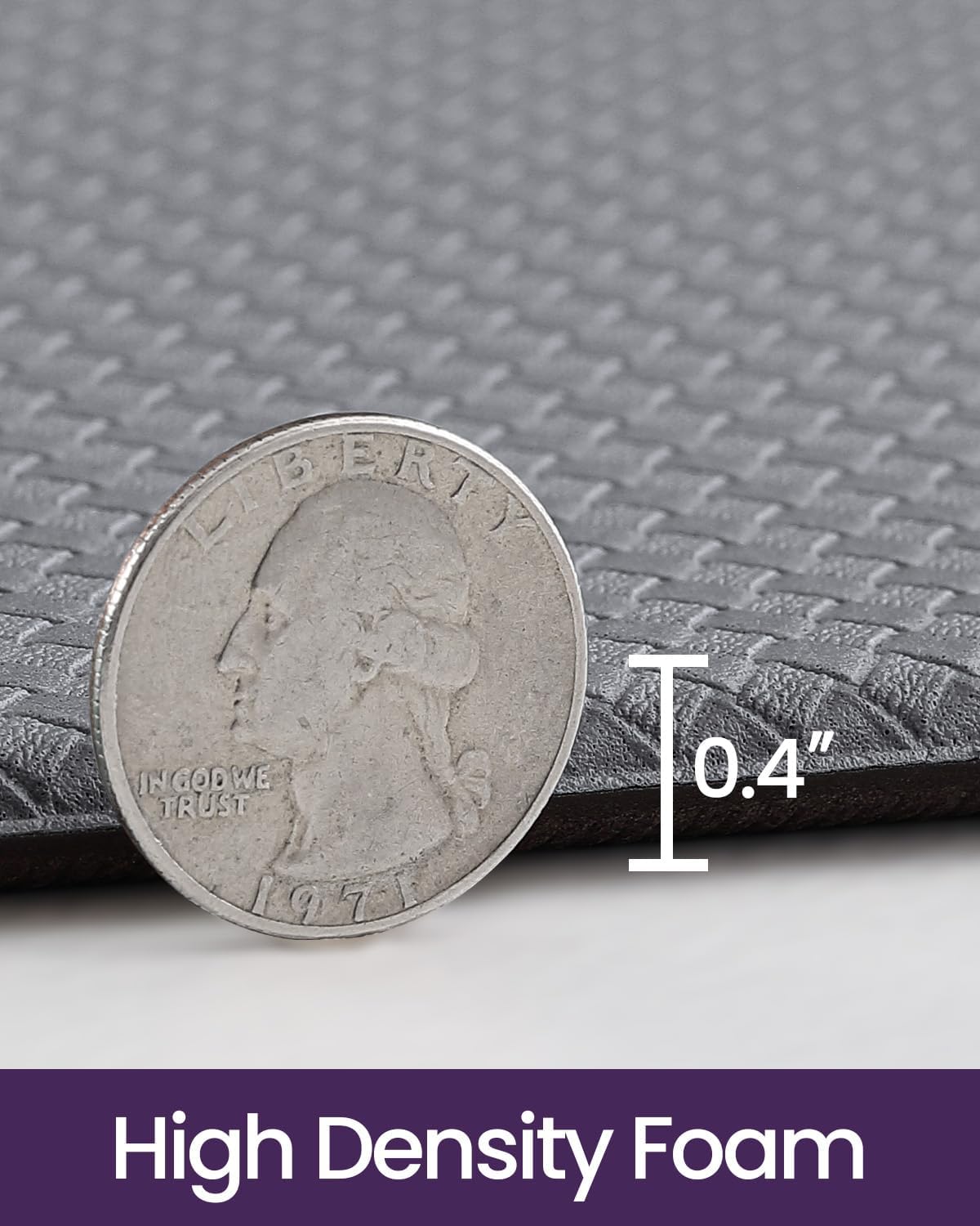 DEXI Kitchen Floor Mats Cushioned Anti Fatigue, 23x71, Large Wide Standing Runner Rug Waterproof, Comfort Memory Foam Padded for Front Sink Laundry, Grey