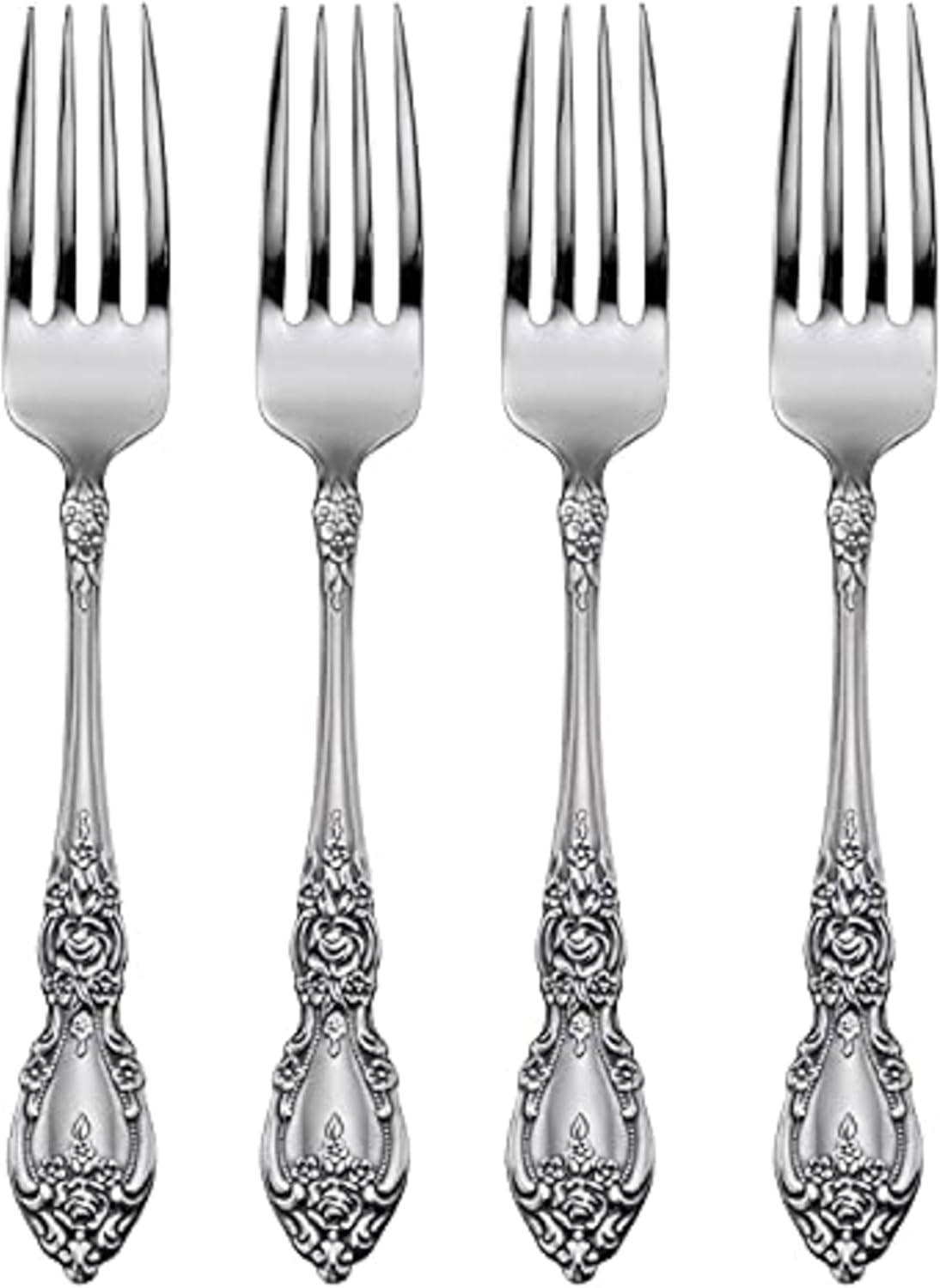 Oneida Wordsworth Set of 4 Dinner Forks, Silver
