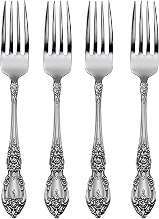 Oneida Wordsworth Set of 4 Dinner Forks, Silver