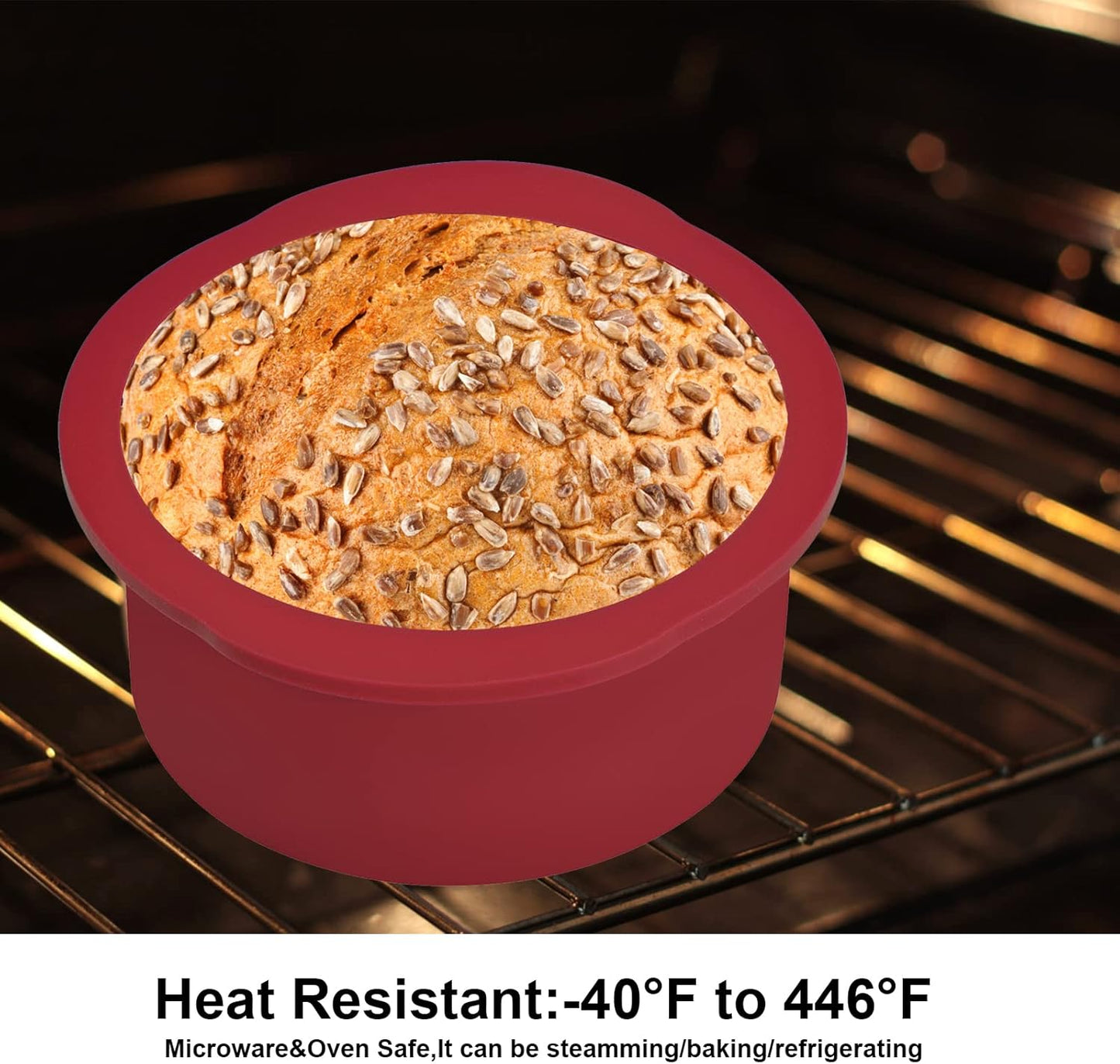 Nalchios 4 Inch Silicone Round Cake Pans Set of 4, Non-stick Easy Releasing Mini Cake & Pizza Pans, Flexible BPA Free Silicone Baking Mold for Layer, Mini & Cheese Cake