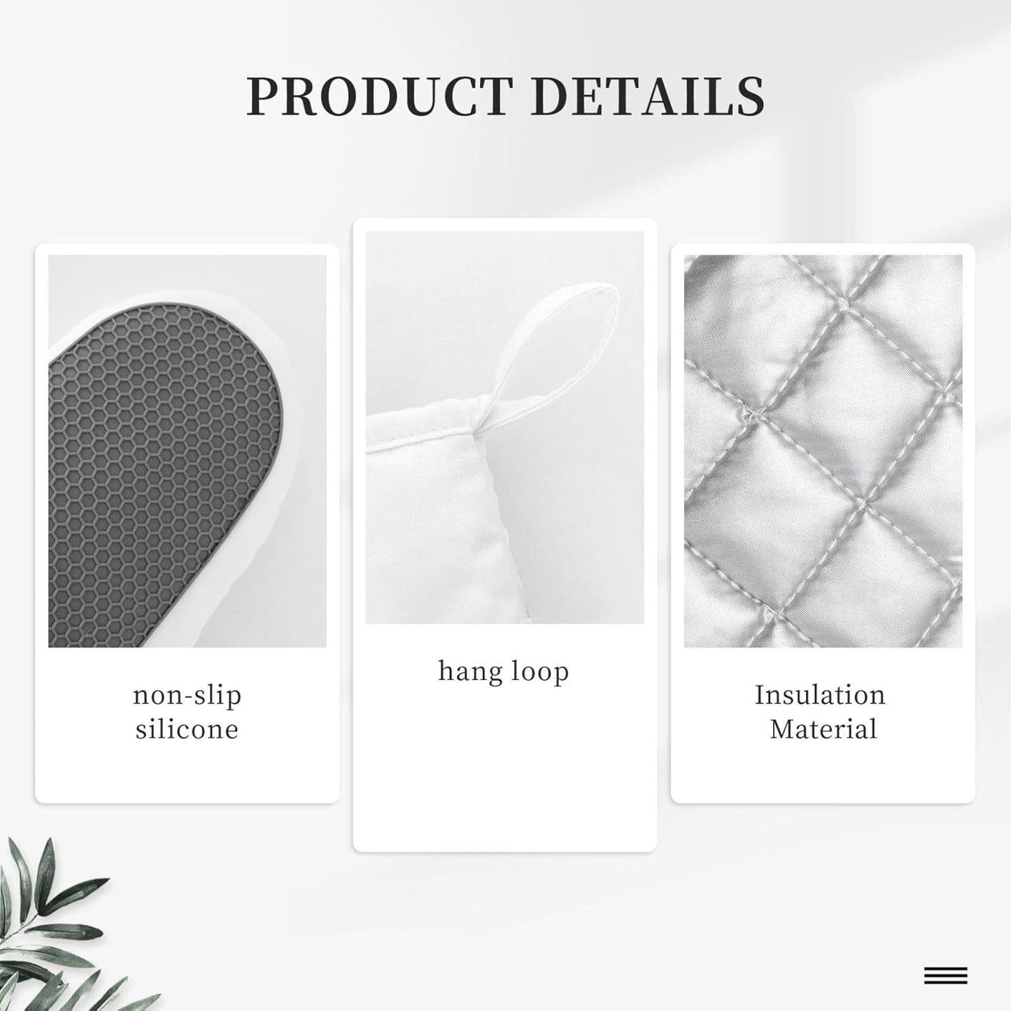 Wild Flowers Floral Meadow Oven Mitts and Pot Holders Set of 4 Silicone Kitchen Mitten Gloves and Non-Slip Potholders Set Heat Resistant Oven Gloves Hot Holders for Kitchen