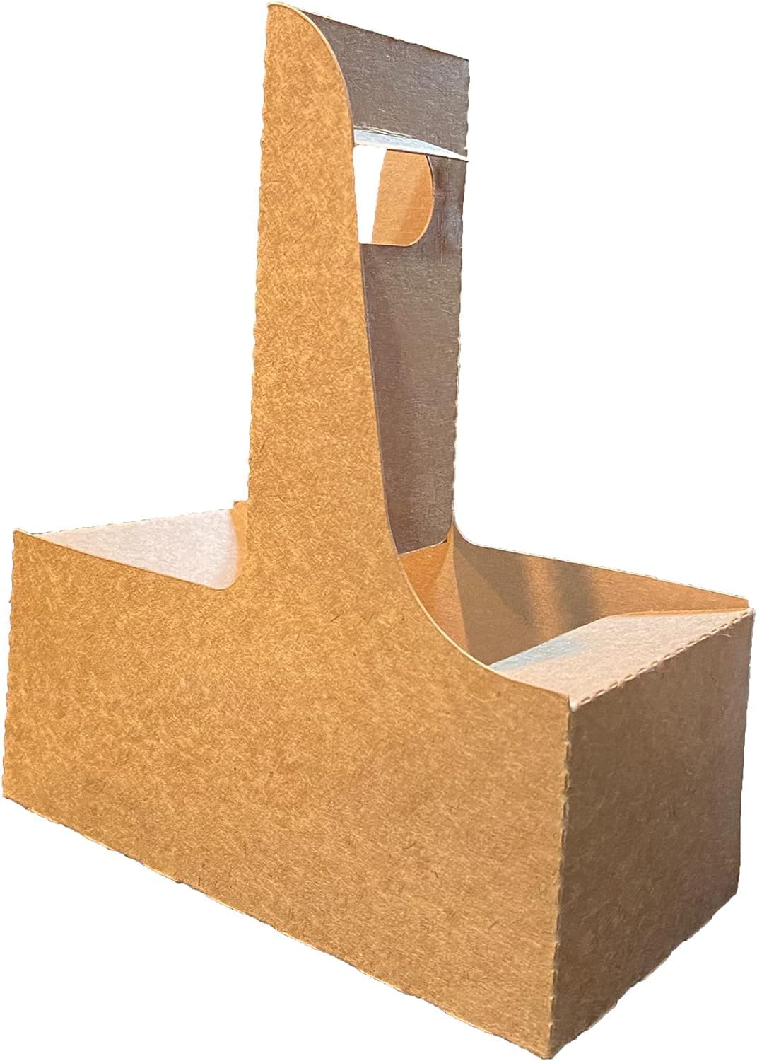 2 Cup Kraft Cardboard Beverage Carrier (Pack of 10) - Durable Drink Carriers for Hot or Cold Beverages - Perfect for Food Delivery Service, Door Dash, Uber Eats, or Any Takeout Dining Needs