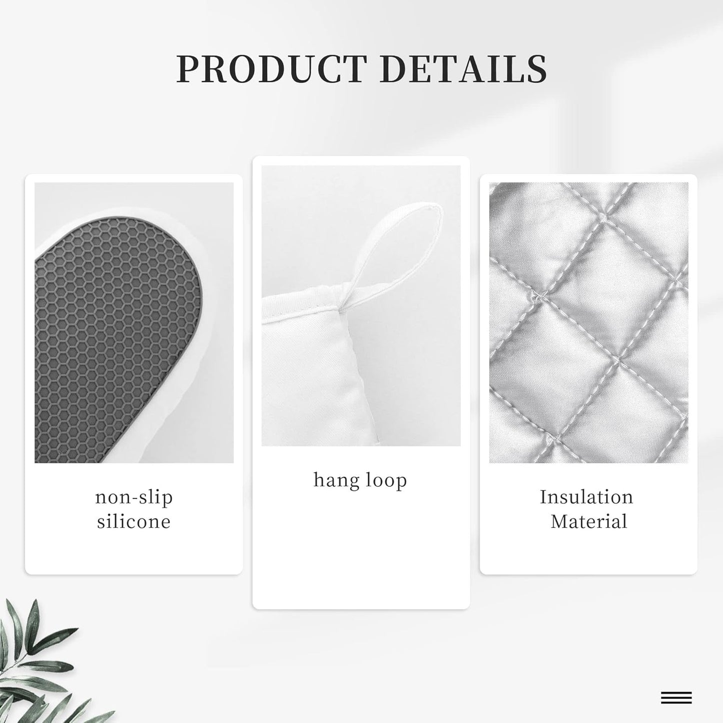 Happy Camper Oven Mitts and Pot Holders Sets of 4,Resistant Hot Pads with Silicone Non-Slip BBQ Gloves for Kitchen,Cooking,Baking,Grilling