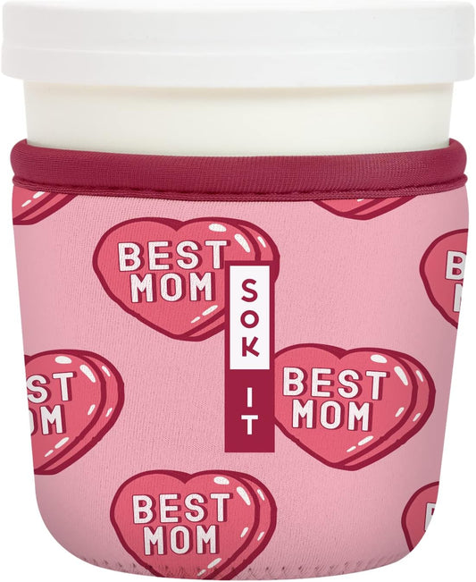 Sok It IceCreamSok Insulated Neoprene Cover (Dear Mom, Tapered Ice Cream Pints)