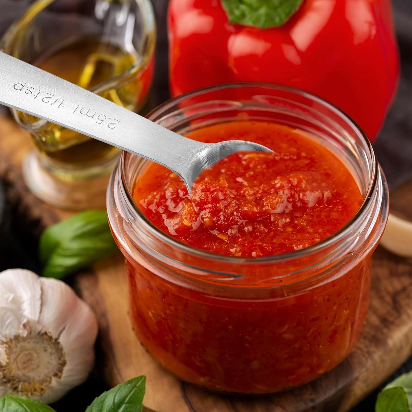 2 PCS Measuring Spoons Tablespoon Measuring Spoon 1/6 Tbsp (1/2 tsp | 2.5 ml | 2.5 cc | 1/12 oz) Mini Spoons Stainless Steel Measuring Spoons for Kitchen Cooking Spoon(Silver)