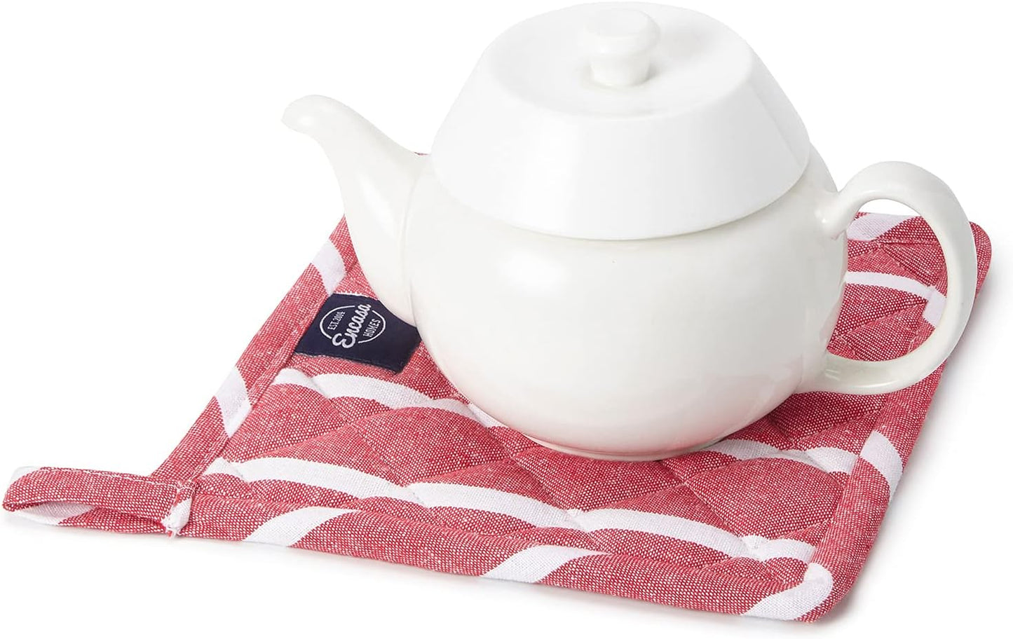 Encasa XO 8 inches Oven Microwave Potholders (2 pc Set) for Kitchen Cooking & Baking - Heat Resistant, Thick & Safe, Protection of Hands from Hot Utensils