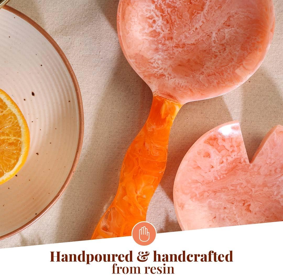 Folkulture Salad Servers or Salad Tongs, (12") Set of 2 Serving Spoons in Kitchen Essentials or Kitchen Utensils for Fall Table Decor, Resin Salad Tongs for Fall Decor, Salad Hands, Serving Utensil