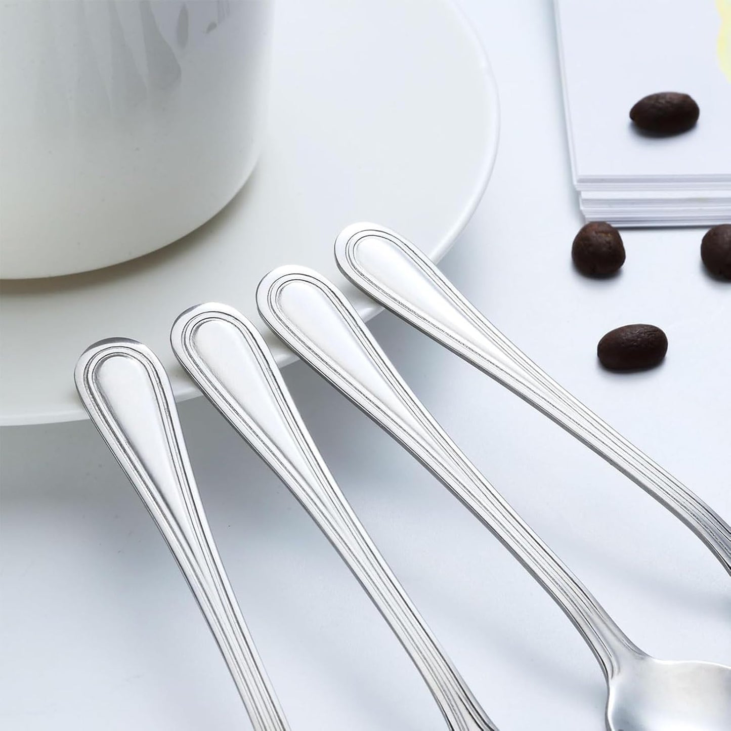 Coffee Spoons, 24-piece Espresso Spoons, 4.7-inch Stainless Steel Small Spoons for Coffee, Hot Tea, Desserts and Appetizers, Demitasse Spoon for Coffee Bar, Dishwasher Safe