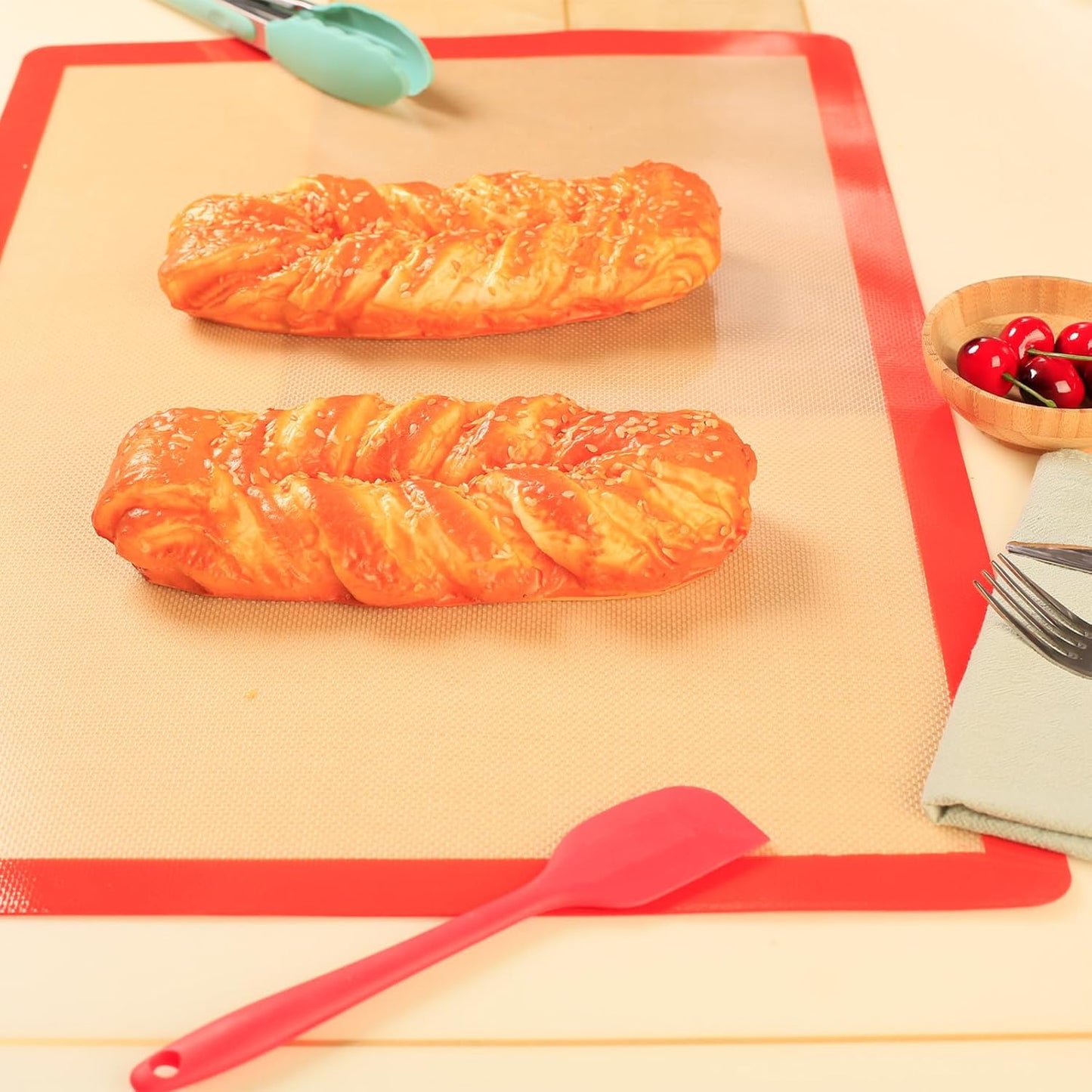 AMYONE Silicone Baking Mats for Full Size Sheet Pan, Non-Stick Silicone Baking Sheet Liners for Cookies/Pastries/Chicken/Vegetables, Food Grade Silicone Mat for 18 x 26-inch Full Baking Pans, 1 PCS