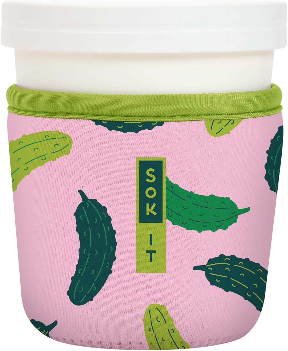 Sok It IceCreamSok Insulated Neoprene Cover (Pickle Me Pink, Tapered Ice Cream Pints)
