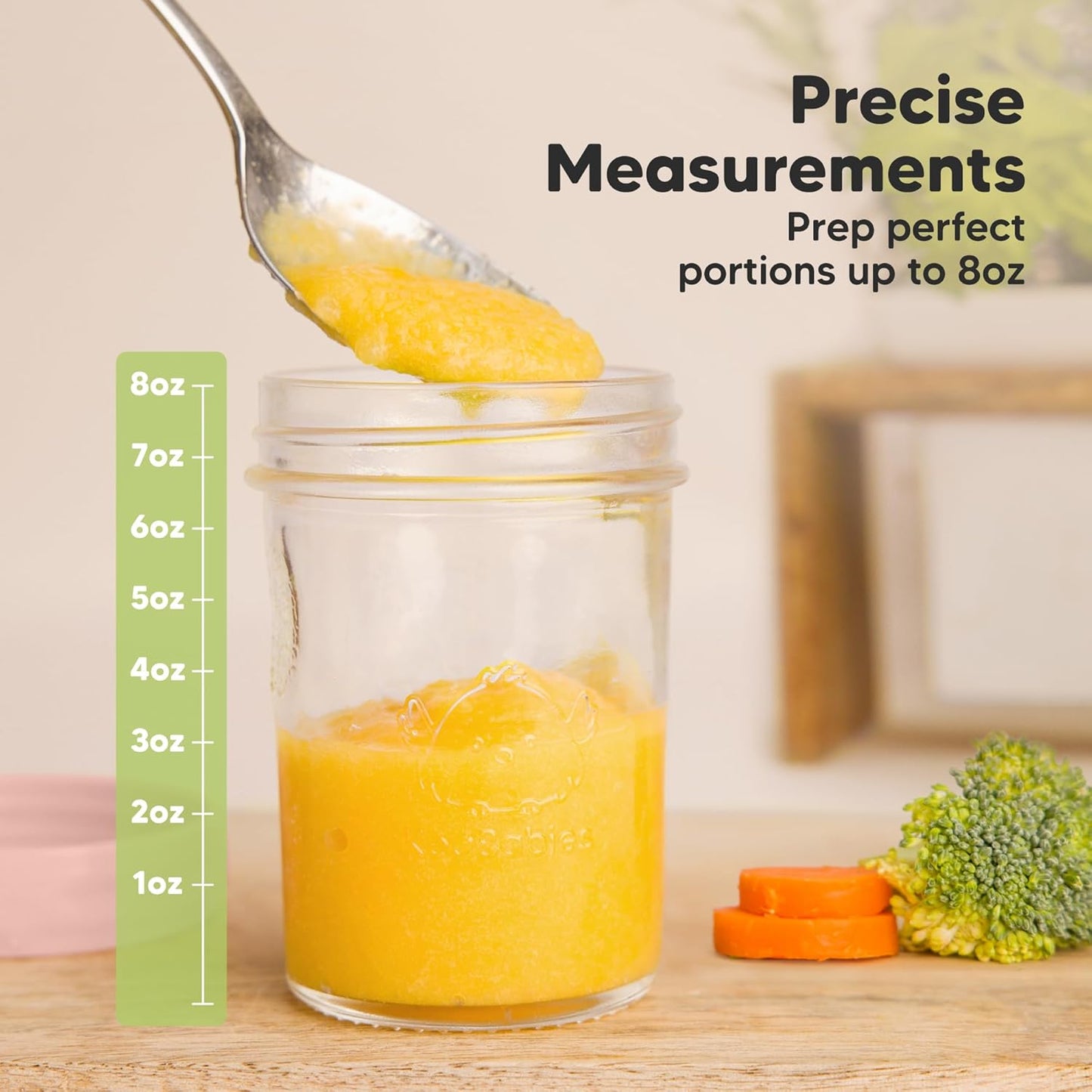 KeaBabies 4pk 8oz Glass Baby Food Containers with Lids - Leak-Proof, Microwavable Small Glass Jars, Baby Purees & Toddler Snack Storage Containers, BPA-Free, Dishwasher & Freezer Safe (Roseate)