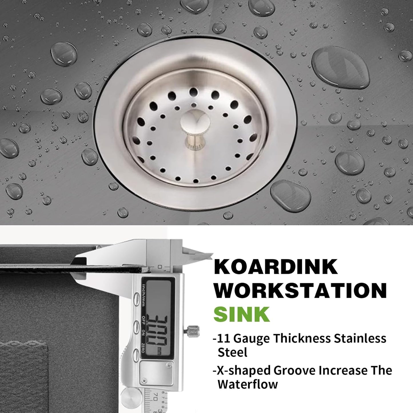 Black 33x19 In Drop In Kitchen Sink-Stainless Steel Topmount Modern Single Bowl Kitchen Sink Come With Silicon Mat,Drain Strainer Set Offer Large Basin And Compatibility With Various Kitchen&Bar Style