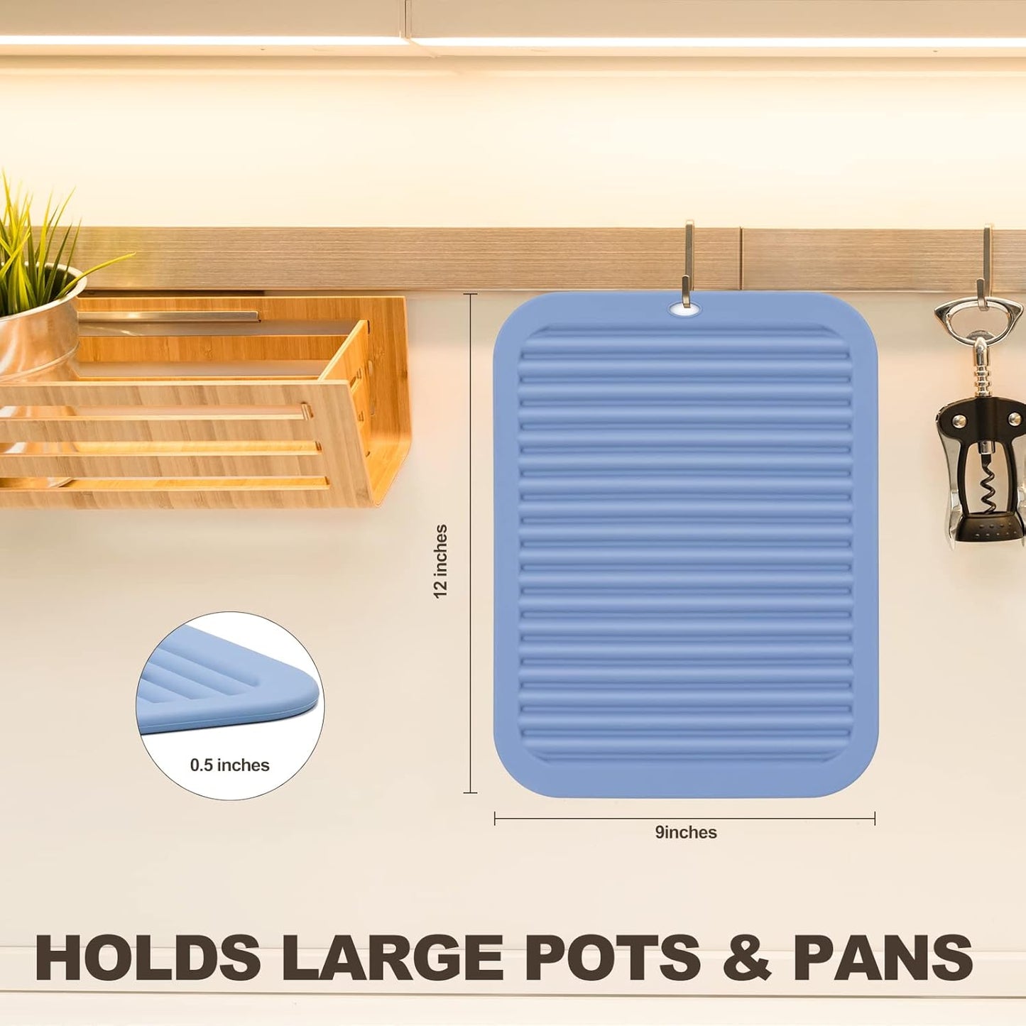 Joyhalo Silicone Trivet Mats Pot Holder Hot Pads Plate Holder Gripper Pad Garlic Peeler Drying Mat Coasters