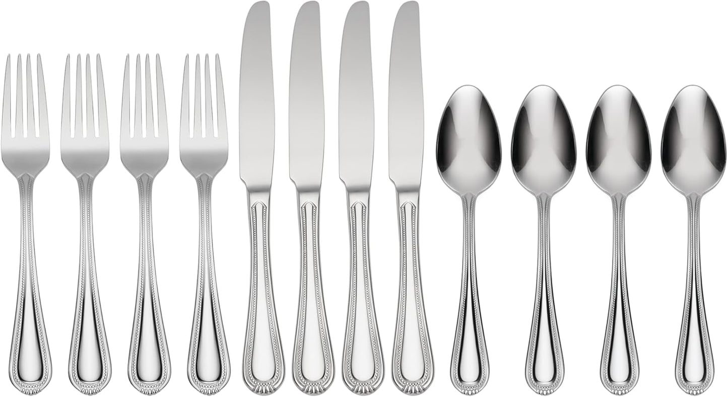 Oneida 895267 Countess 12 Piece Everyday Flatware Set, Metallic