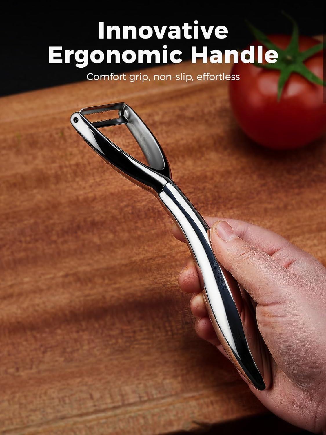 Premium 304 Stainless Steel Peeler Set – Ultra Sharp Y & I Peelers with Ergonomic Non-Slip Handle, Multifunctional Kitchen Fruit and Vegetable Peeler, Dishwasher Safe