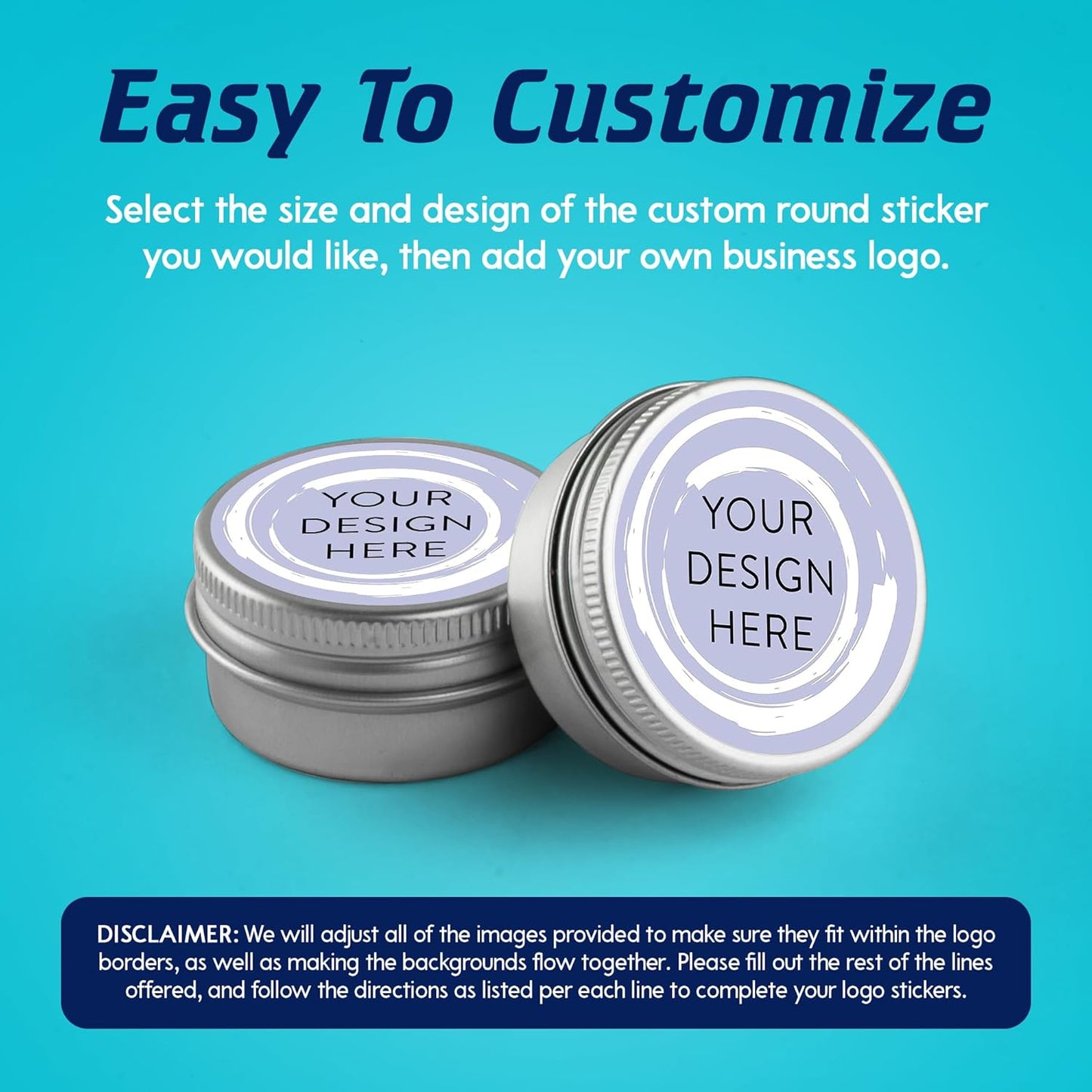 100 Custom Vinyl Stickers - Upload Your own Image, Text, Design, Logo - Personalized Logo Labels for Handmade, Packaging, Bottle, Jars, Candle, Brand Stickers (Lavender Swirls, 1.5x1.5)