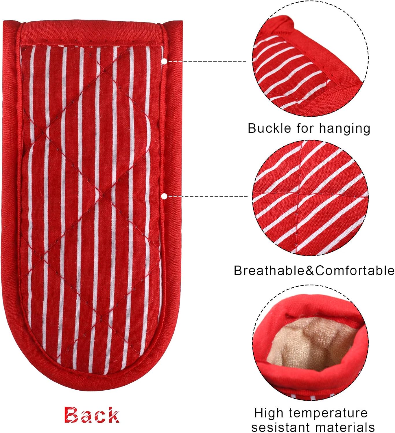 6 Pieces Cast Iron Pan Handle Covers Sleeve Holders Heat Resistant Non-Slip Skillet Pot Holders Kitchen Oven Mitts for BBQ and Baking Supplies,6 Styles