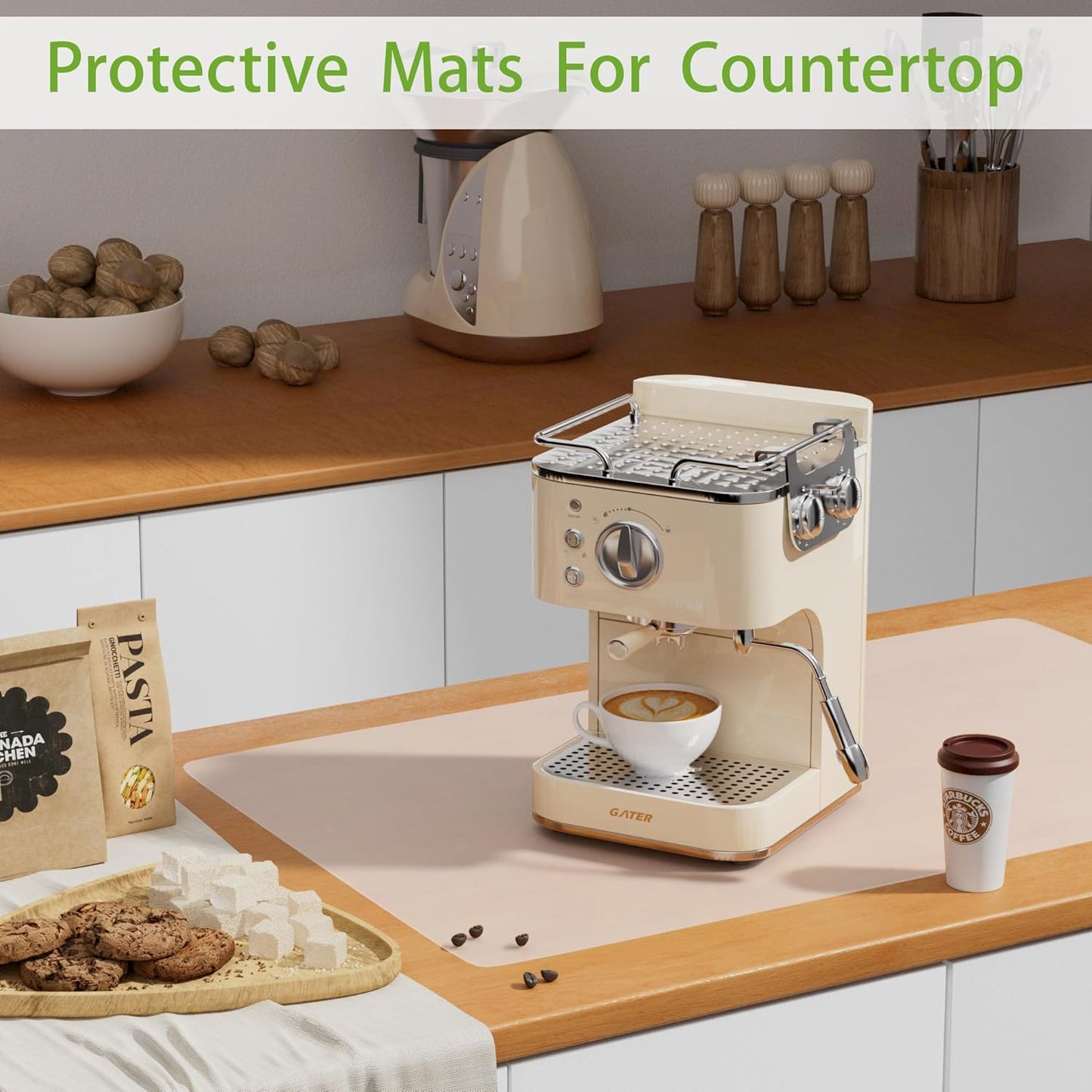 Large Clear Silicone Mats for Countertop: 1/25 x 23.6 x 35.5 Inch Translucent Non-Slip Baking Mat for Pastry - Heat Resistant Non Stick Sheet for Counter Protector