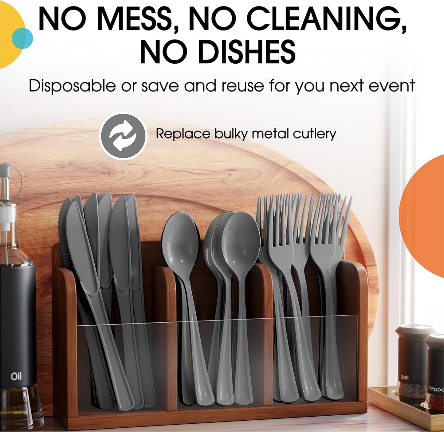 Silver Plastic Spoons 200 Pcs Silver Spoons Disposable Utensils Heavy Duty Plastic Cutlery Set Disposable Cutlery Sets Flatware Sets Silverware Set Party Supplies & Party Tableware Party Solids