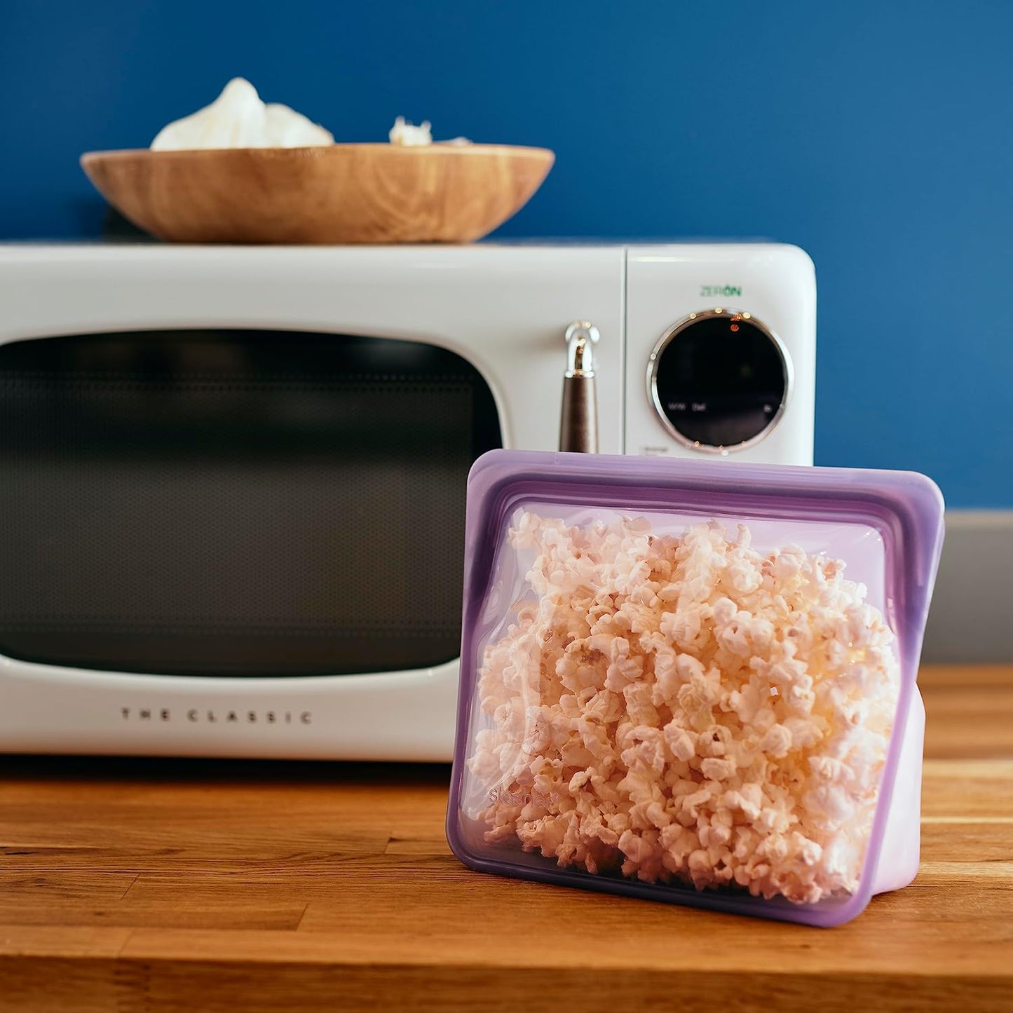 Stasher Premium Silicone Reusable Food Storage Stand-Up Mid Bag, Pink, Microwave, Sous Vide, Dishwasher, Oven and Freezer Safe, BPA Free, Leak-free, Eco-friendly, 56 Oz