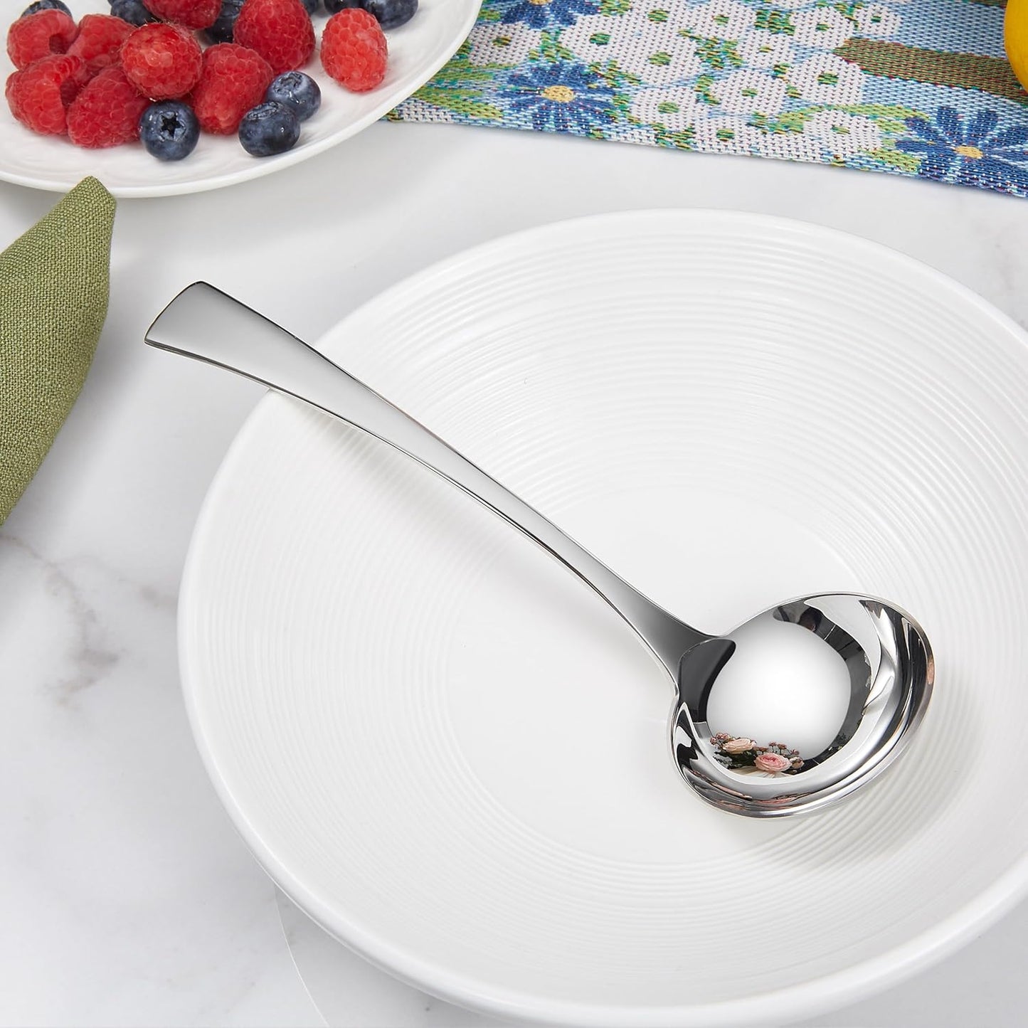 KEAWELL Austin Gravy Ladle, 18/10 Stainless Steel, 7.6 inch, Silver, Dishwasher Safe (1)