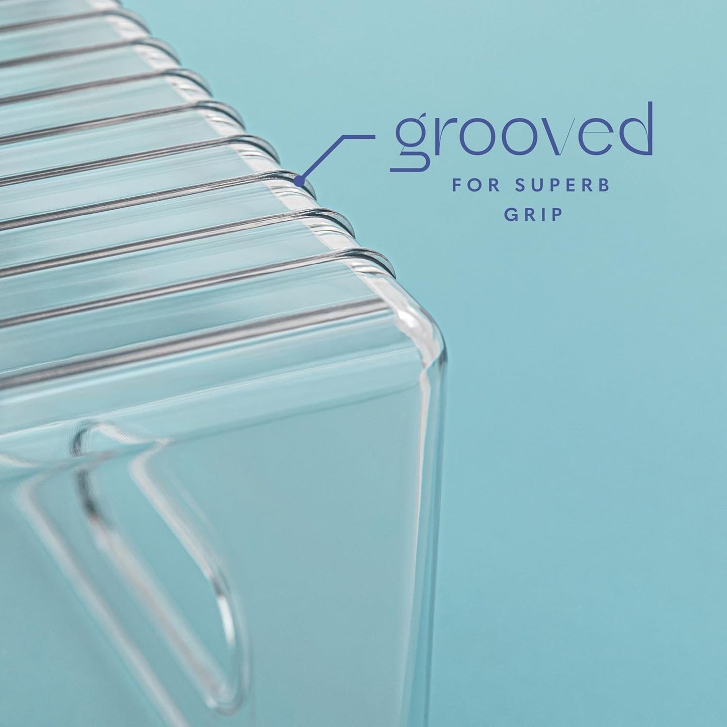 Plastic Food Storage 6 Pack Clear Container Bin with Handles for Organizing Kitchen, Pantry, Refrigerator, Freezer, Pantry, Cabinet, Closet, Bathroom 10”x8”x5”