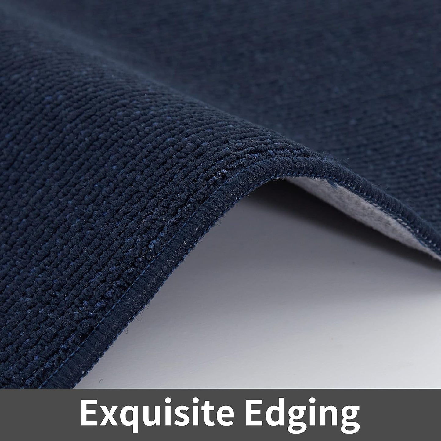 COSY HOMEER 24X60 Inch Kitchen Rug Mats Made of 100% Polypropylene Strip TPR Backing Soft Kitchen Mat Specialized in Anti Slippery and Machine Washable,for Kitchen, Floor Home,Office,Sink,Laundry,Navy