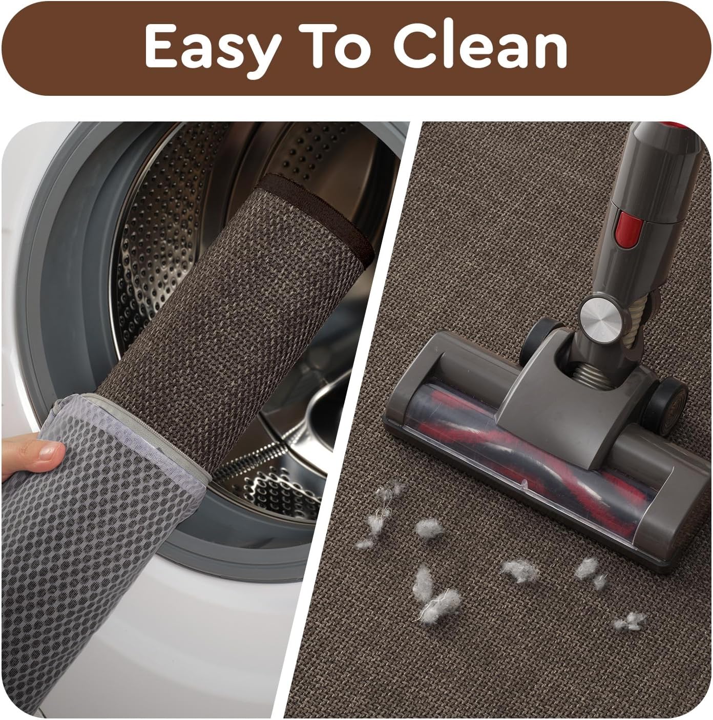 tchdio Kitchen Mats for Floor, Rubber Backed Kitchen Rugs Non Slip Washable, Superior Absorbent Kitchen Runner Rug Easy to Clean, Comfort Kitchen Floor Mat Front of Sink (Brown, 20" × 32")