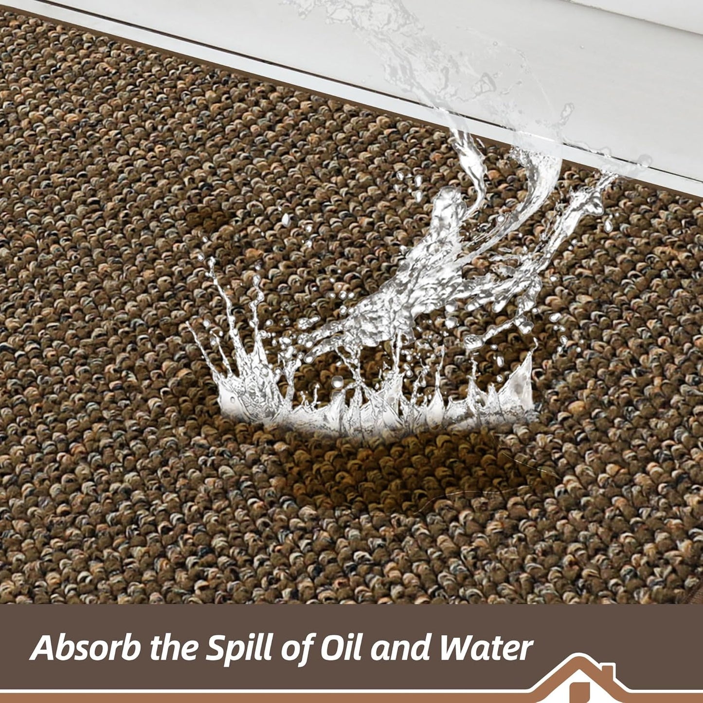 BEQHAUSE Kitchen Rugs 20"x32", Non-Slip Kitchen Mats for Floor, Super Absorbent and Stain Resistant Kitchen Rugs, Machine Washable Rugs for Kitchen, Hallway, Laundry & Sink, Brown