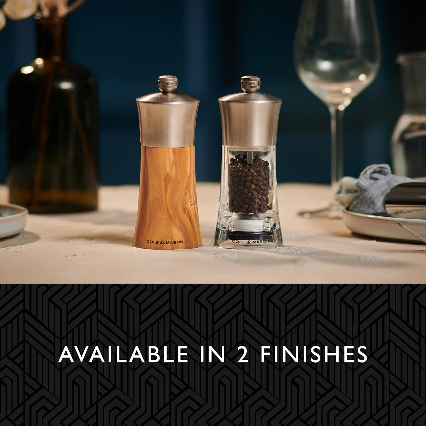 Cole & Mason Bromley Salt Mill, 6" - Salt Grinder with Ultra-Sharp Grinding Mechanism - Flavor-Enhancing Salt Shaker - Refillable Mill with Adjustable Grinding - Acrylic, Salt Mill