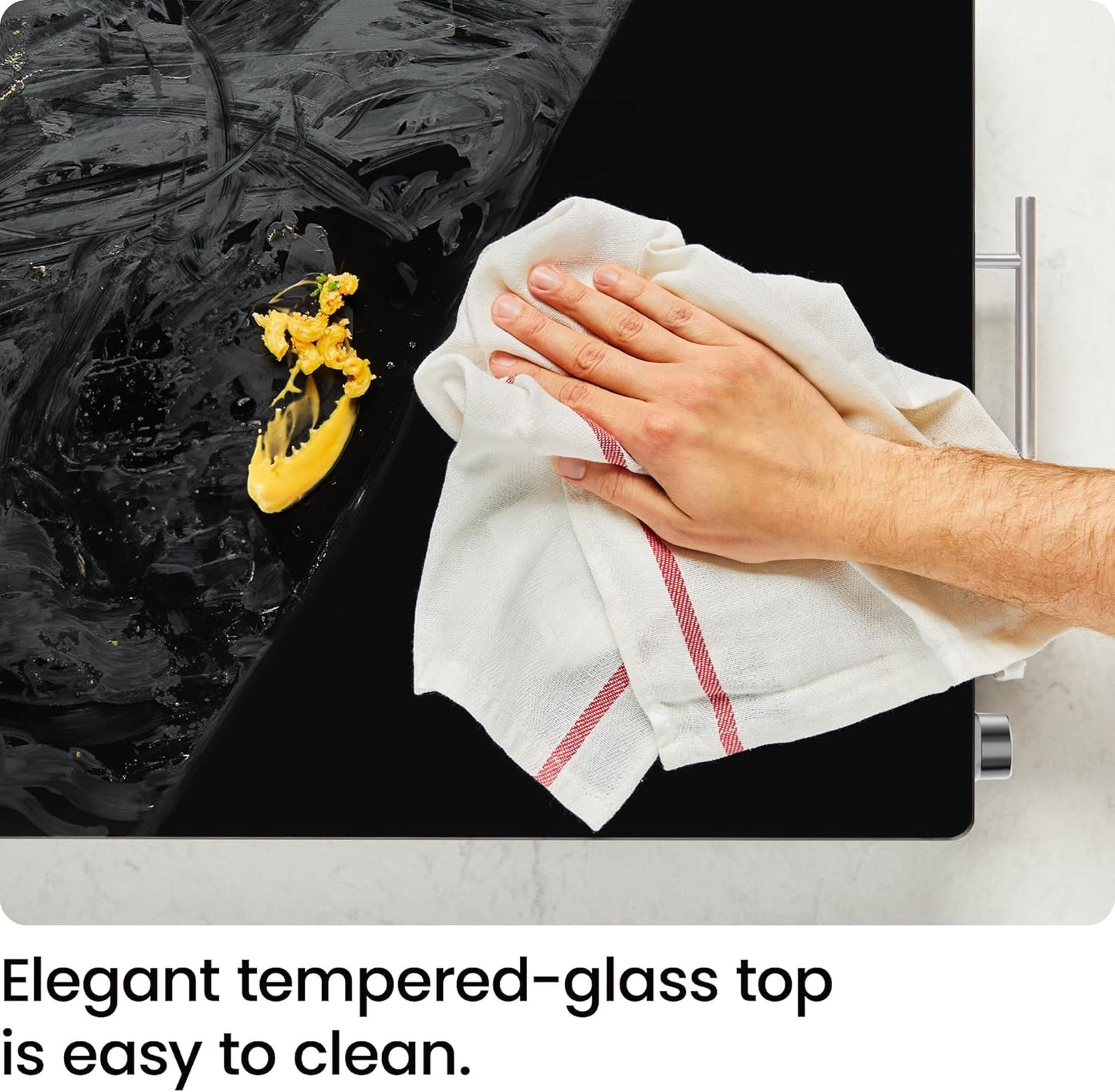 Chefman Electric Warming Tray with Adjustable Temperature Control, Perfect For Buffets, Restaurants, Parties, Events, and Home Dinners, Glass Top Extra Large 21” x 16” Surface Keeps Food Hot – Black