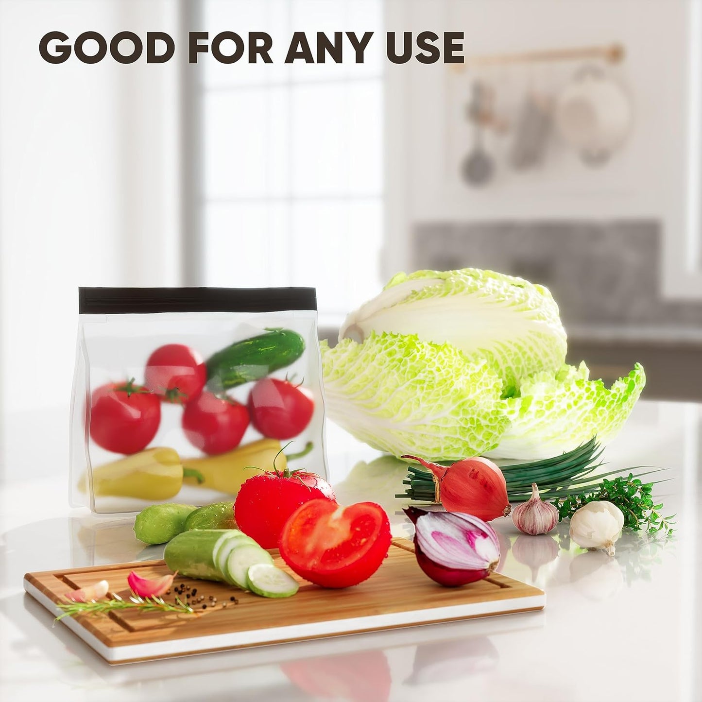 Berlinzo Reusable Ice & Food Storage Bag - Freezer Safe, Leakproof, BPA-Free Silicone, Plastic-Free Lunch Bag - One Bag