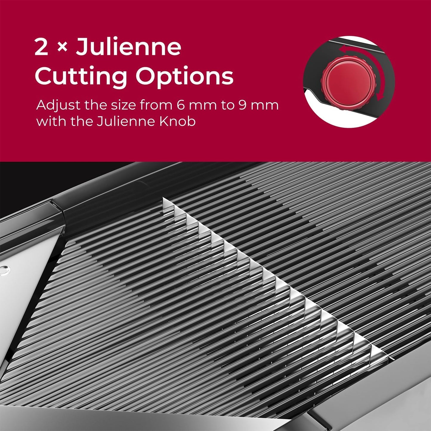 Mueller Austria Mandoline Slicer for Kitchen, Adjustable Vegetable Chopper, Fruit, Cheese Grater, Potato Chips Slicer - Black