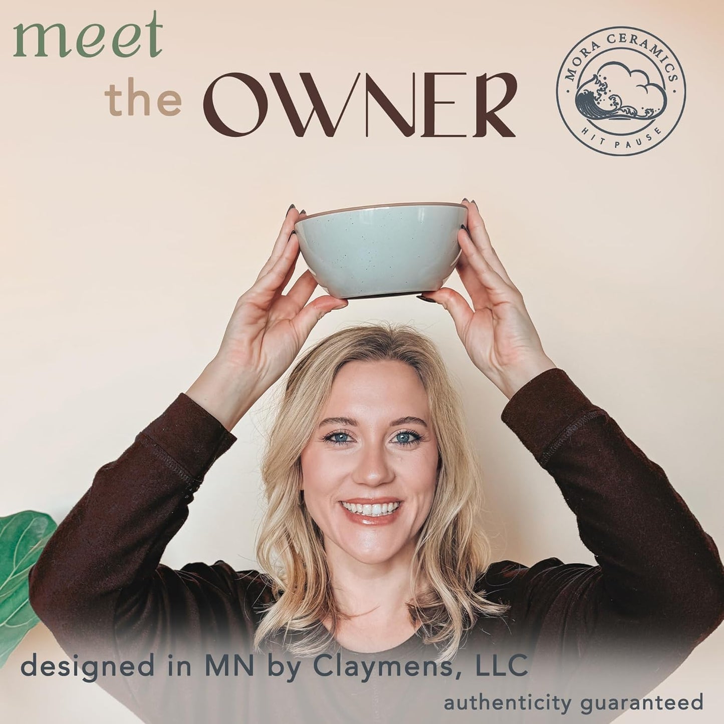 Mora Ceramic Bowls For Kitchen, 28oz - Bowl Set of 4 - For Cereal, Salad, Pasta, Soup, Dessert, Serving etc - Dishwasher, Microwave, and Oven Safe - For Breakfast, Lunch and Dinner - Earl Grey