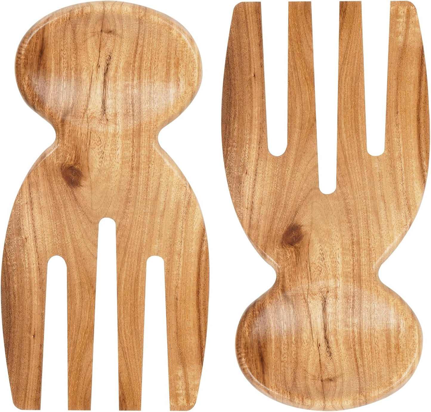 Salad Tongs, Salad Hand, Teak Wood Salad Tongs for Serving, Serving Utensils Set Salad Servers Set Kitchen Cooking Utensil
