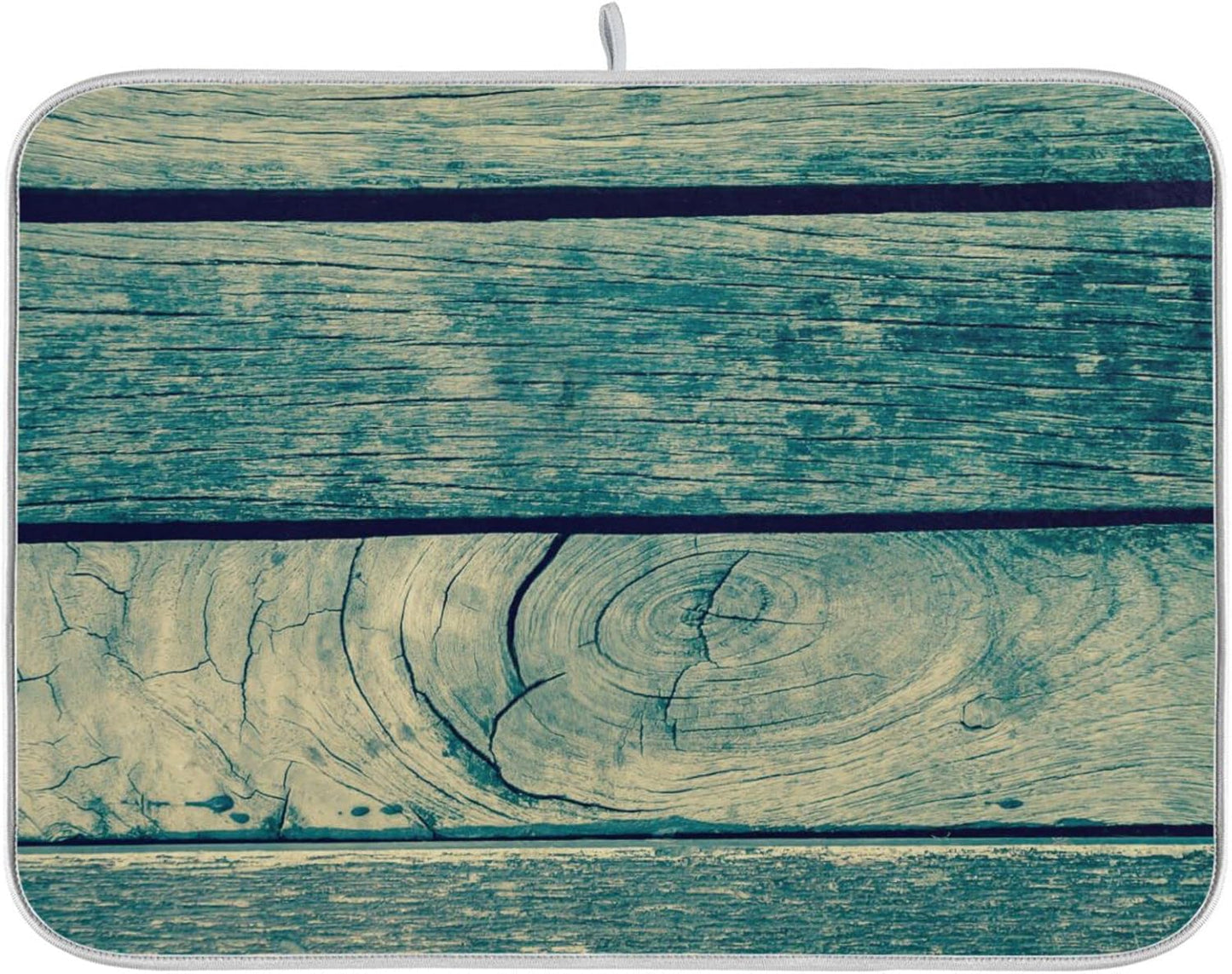 senya Super Absorbent Dish Drying Mat, Microfiber Fast-Drying Dish Mat, 16'' x 18'', Kitchen Dish Drying Pad, Vintage Retro Wooden Background, (g289343134p523c558s1113)