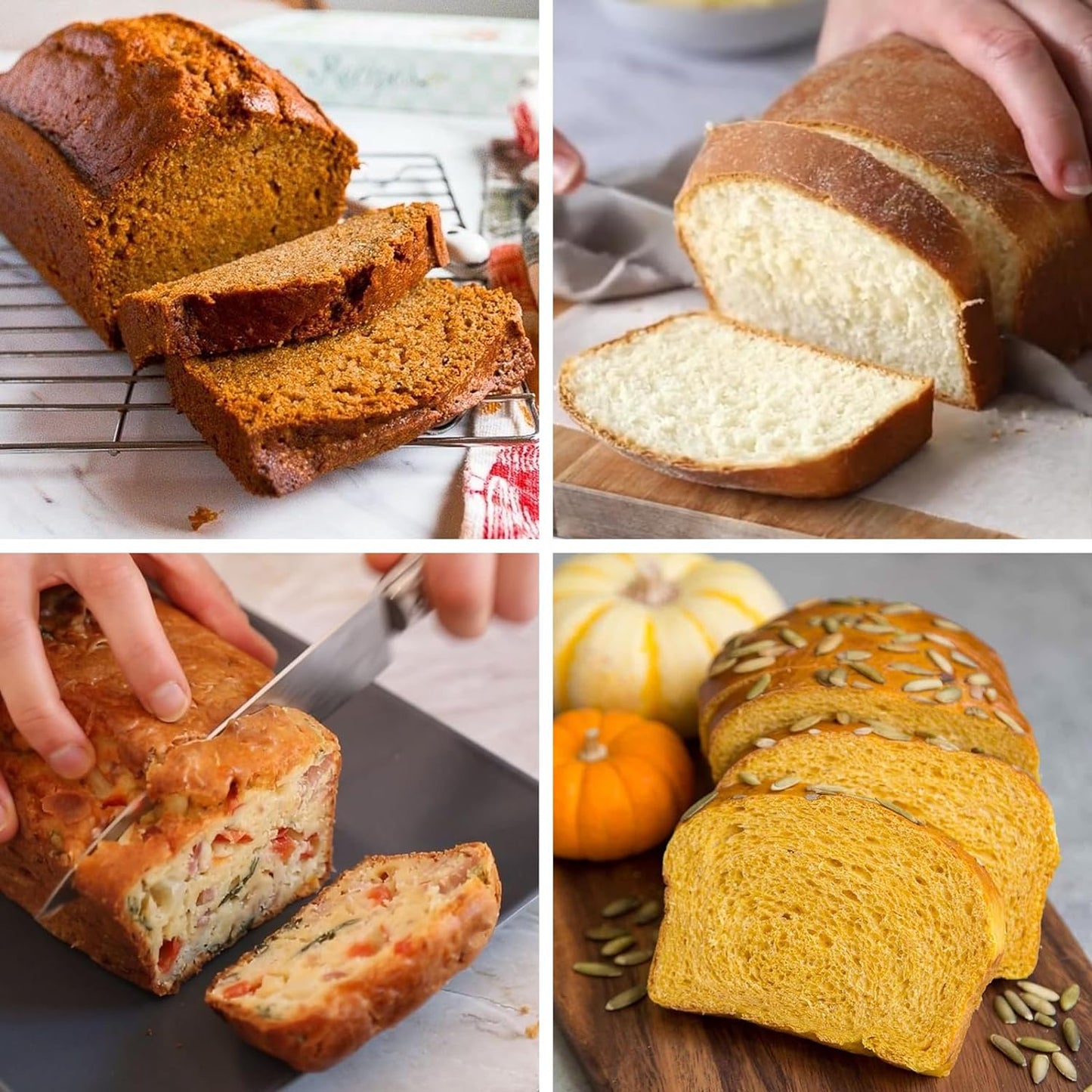 Sakolla 2 Pack Silicone Bread Loaf Molds, Nonstick Easy Release Rectangle Silicone Loaf Pan for Baking Cake, Meatloaf, Banana Bread, Brownies, and Quiche (Confetti)