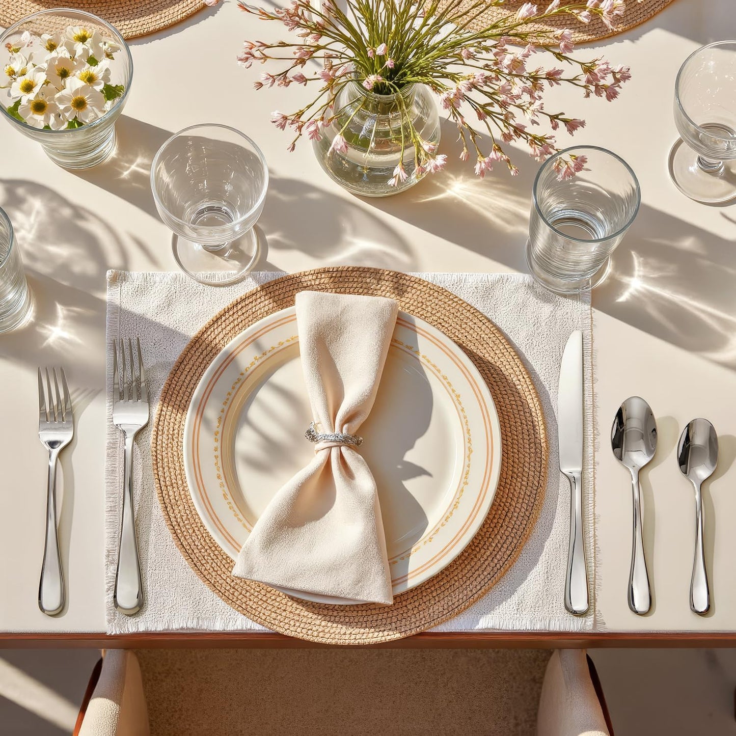 KINGSTONE 30 Pieces Silverware Set for 6, Premium Stainless Steel Flatware Set, Heavy Duty and Modern Design Cutlery Set, Mirror Polished, Dishwasher Safe