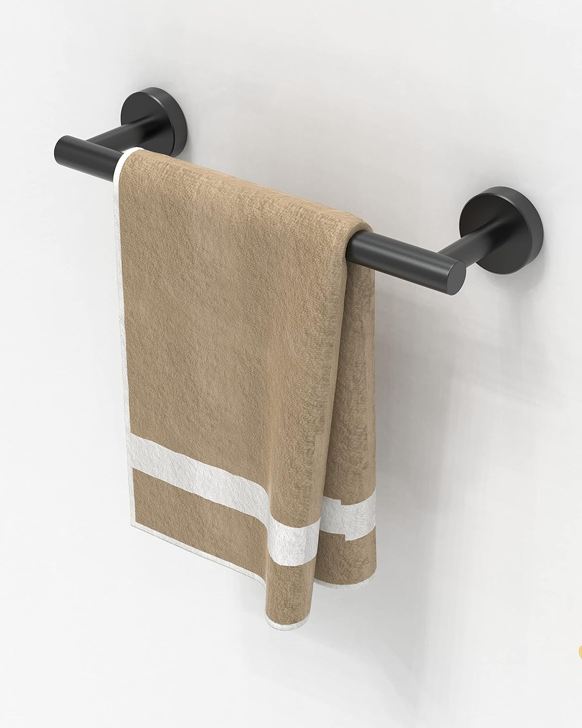 12 Inches Matte Black Towel Bar for Bathroom Kitchen Hand Towel Holder Dish Cloths Hanger SUS304 Stainless Steel RUSTPROOF Wall Mount (Matte Black 12-inch)