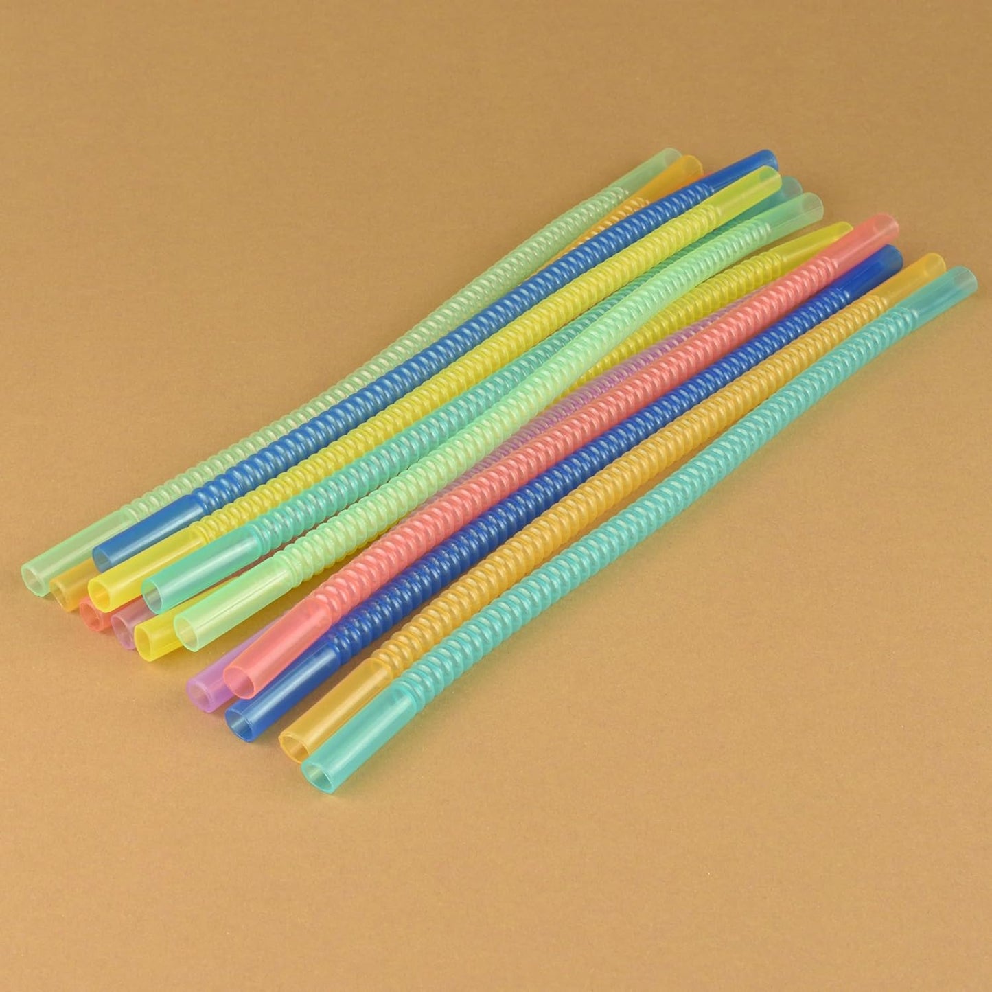 Bendable Straws - 11 inch Long Colored Flexible Straws - Bendy Drinking Straw Reusable - 14 Pack