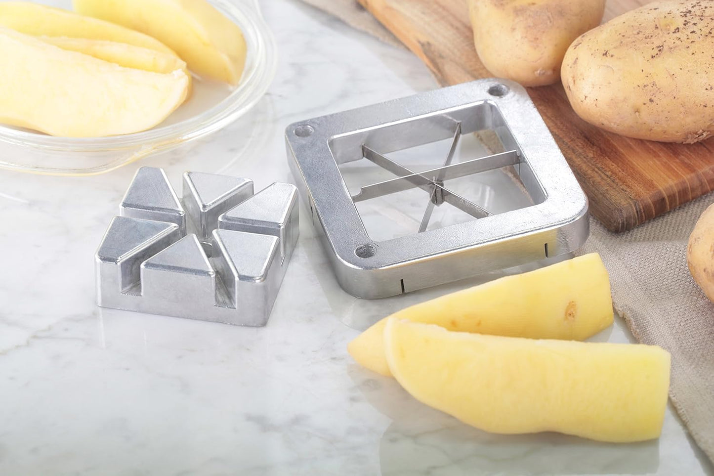 New Star Foodservice 37432 Commercial Restaurant 6-Wedge Blade Pusher Kit for French Fry Cutter, Metallic